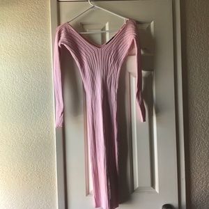 Pink dress,long sleeve,size M